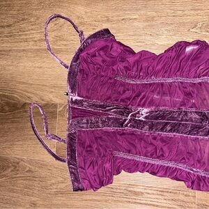 Elegant Velvet Chemise in Deep Purple